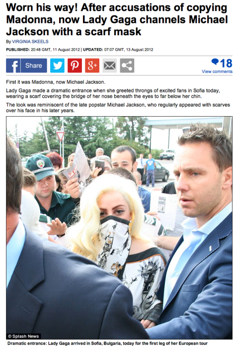 Screen Shot Evidence from 2012 Tabloid and PR Move Lady Gaga did, exactly during extreme Hacking over and over aimed at DAMAGING files and computer in 2012 (look at the fake linking to Michael, using Twin Soul Data in demonic ways in public)