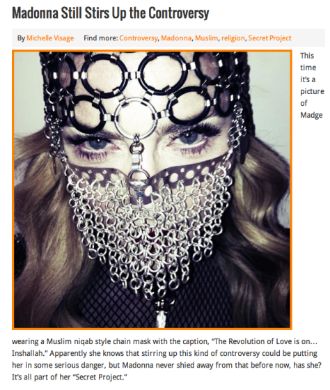 Madonna 2013 parallel to Lady Gaga both using our Brands plus religious References to harass original Artist they stole from...